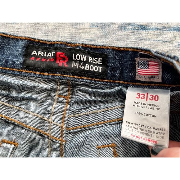 Ariat FR Fire Resistant M4 Low Rise Boot Cut Work Jeans 33 x 30 - Picture 3 of 5
